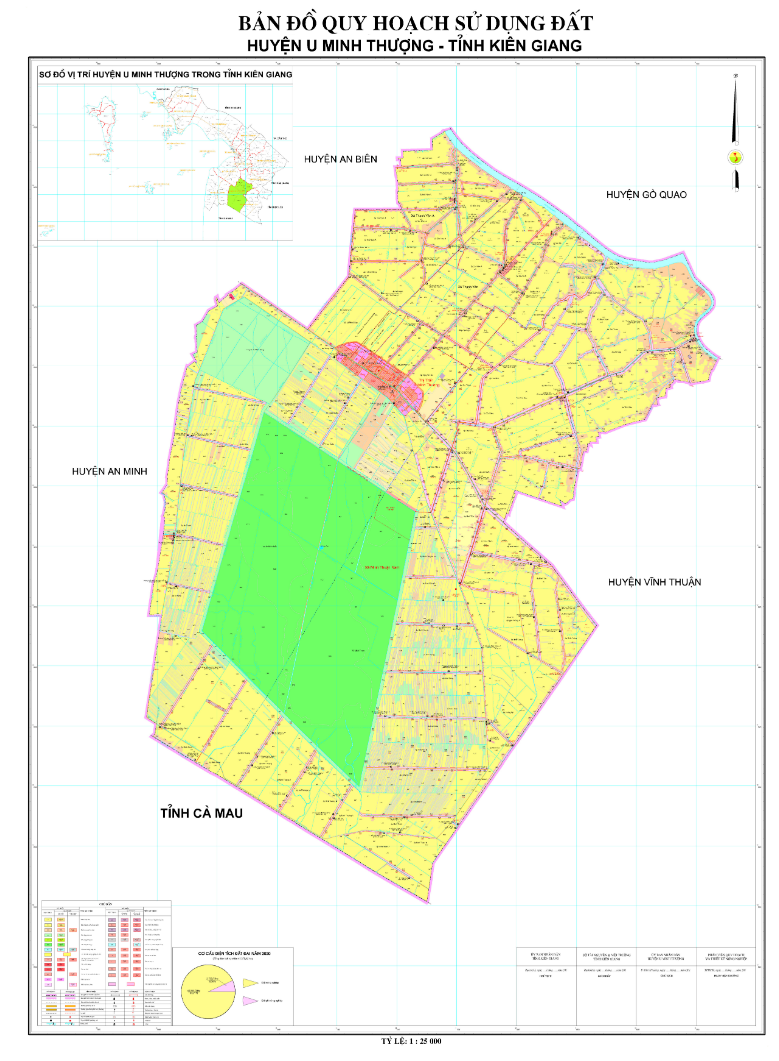 Bản đồ quy hoạch sử dụng đất huyện U Minh Thượng