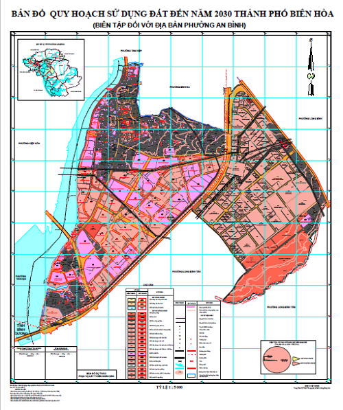 Bản đồ quy hoạch sử dụng đất phường An Bình - Biên Hòa