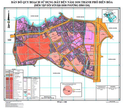 Bản đồ quy hoạch sử dụng đất phường Bình Đa - Biên Hòa