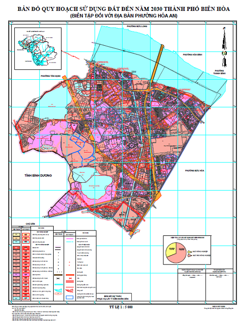 Bản đồ quy hoạch sử dụng đất phường Hóa An - Biên Hòa