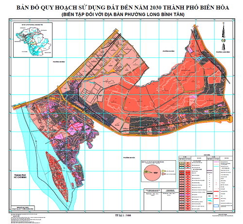 Bản đồ quy hoạch sử dụng đất phường Long Bình Tân- Biên Hòa