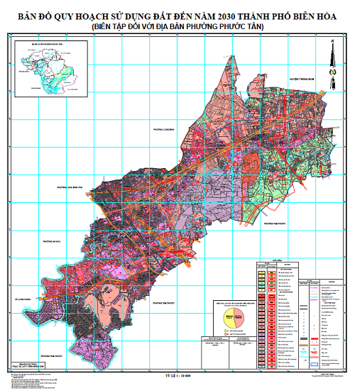 Bản đồ quy hoạch sử dụng đất phường Phước Tân - Biên Hòa
