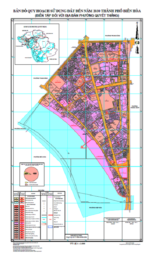 Bản đồ quy hoạch sử dụng đất phường Quyết Thắng - Biên Hòa