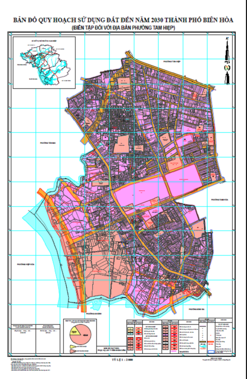 Bản đồ quy hoạch sử dụng đất phường Tam Hiệp - Biên Hòa