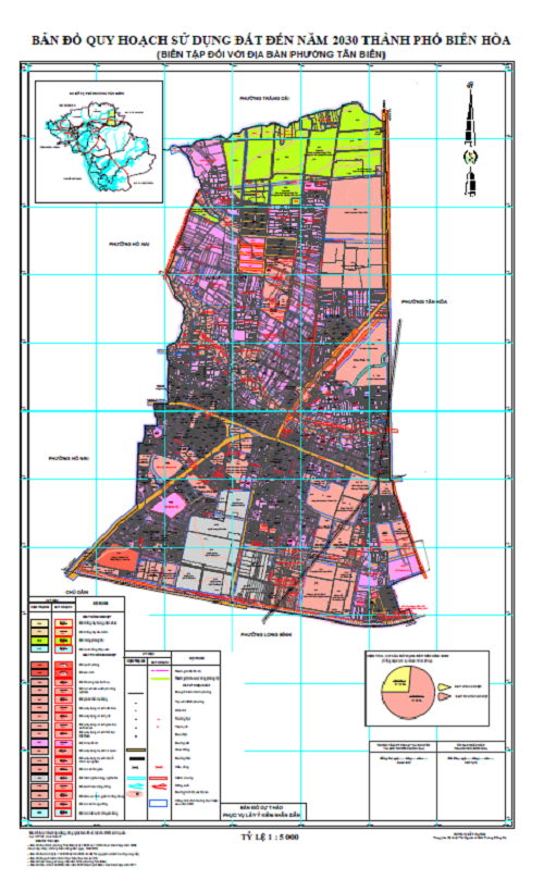 Bản đồ quy hoạch sử dụng đất phường Tân Biên - Biên Hòa