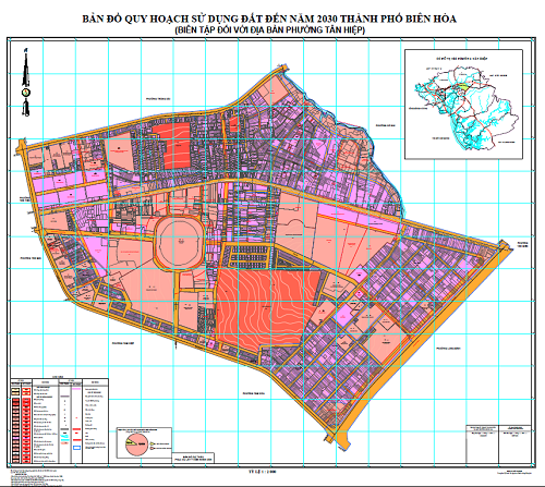 Bản đồ quy hoạch sử dụng đất phường Tân Hiệp - Biên Hòa
