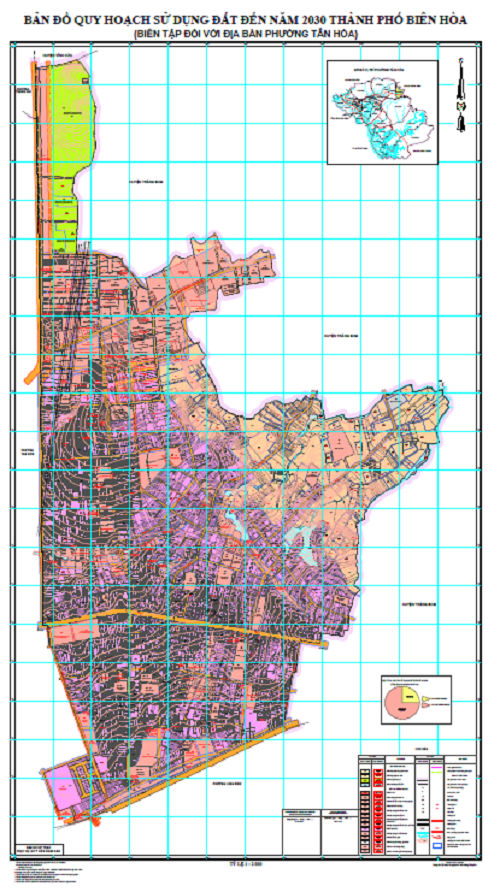 Bản đồ quy hoạch sử dụng đất phường Tân Hòa - Biên Hòa