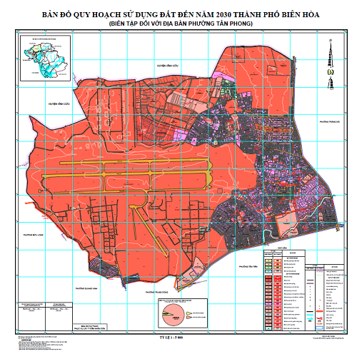 Bản đồ quy hoạch sử dụng đất phường Tân Phong - Biên Hòa
