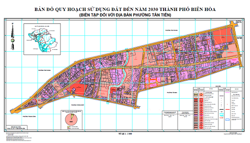 Bản đồ quy hoạch sử dụng đất phường Tân Tiến - Biên Hòa