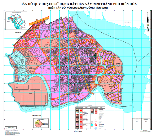 Bản đồ quy hoạch sử dụng đất phường Tân Vạn - Biên Hòa