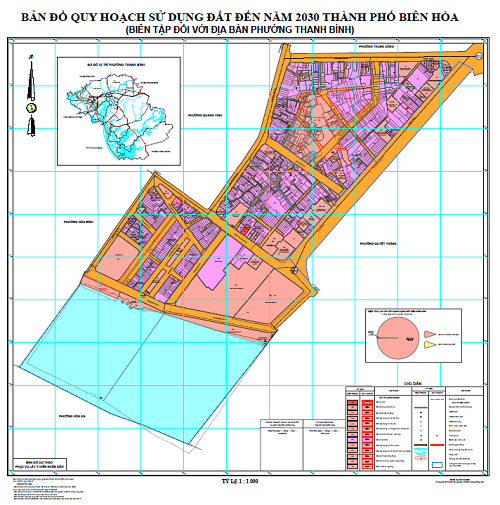 Bản đồ quy hoạch sử dụng đất phường Thanh Bình - Biên Hòa
