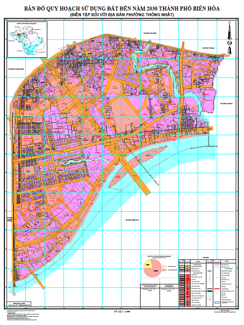 Bản đồ quy hoạch sử dụng đất phường Thống Nhất - Biên Hòa