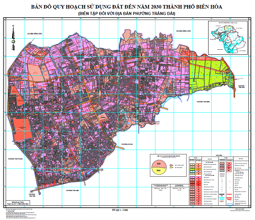 Bản đồ quy hoạch sử dụng đất phường Trảng Dài - Biên Hòa