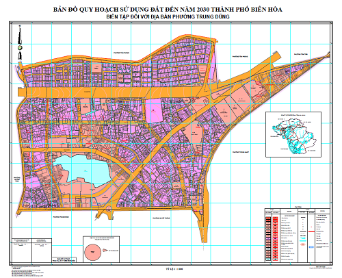 Bản đồ quy hoạch sử dụng đất phường Trung Dũng - Biên Hòa