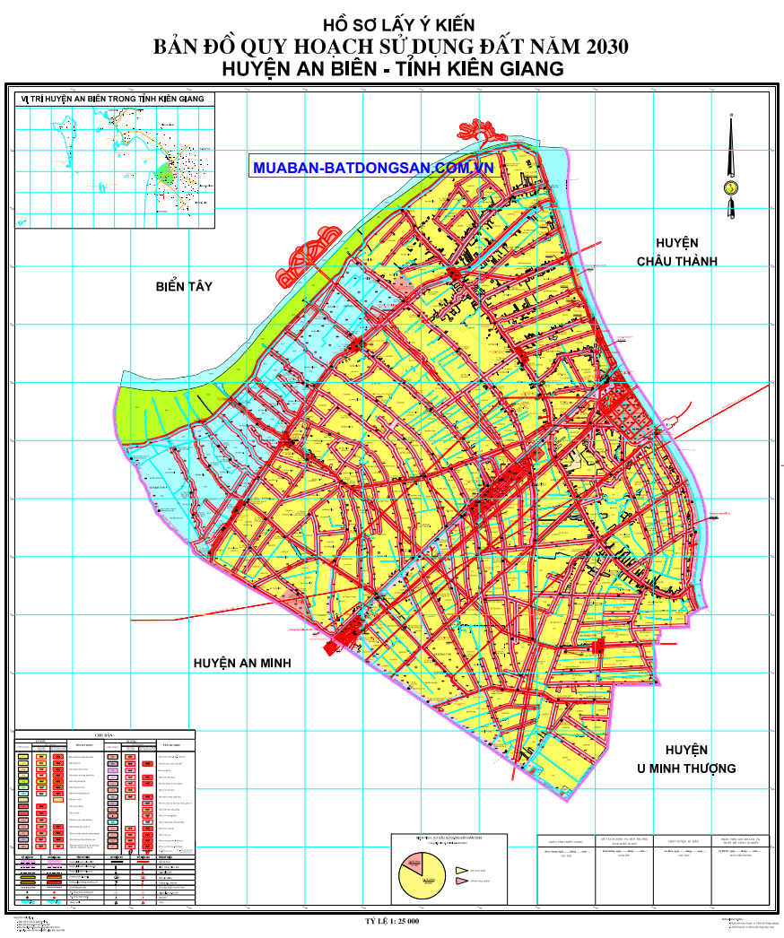 Bản đồ quy hoạch sử dụng đất huyện An Biên