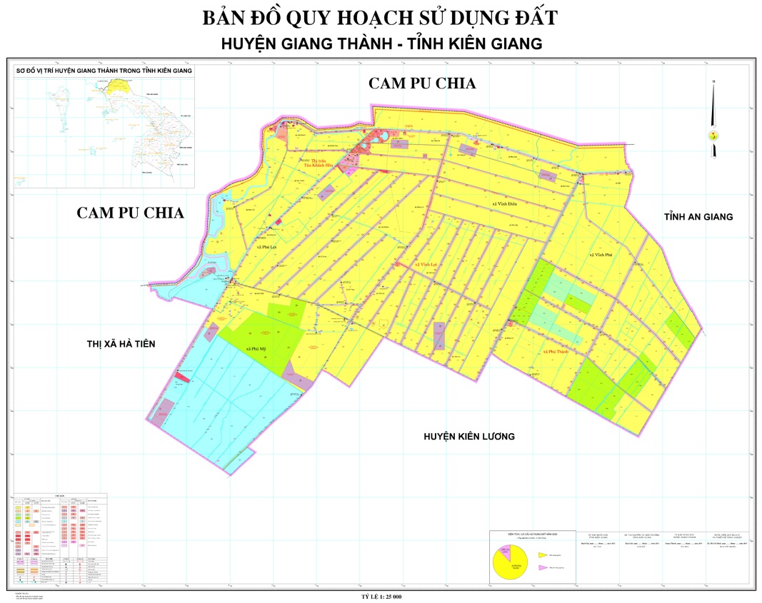 Bản đồ quy hoạch sử dụng đất huyện Giang Thành