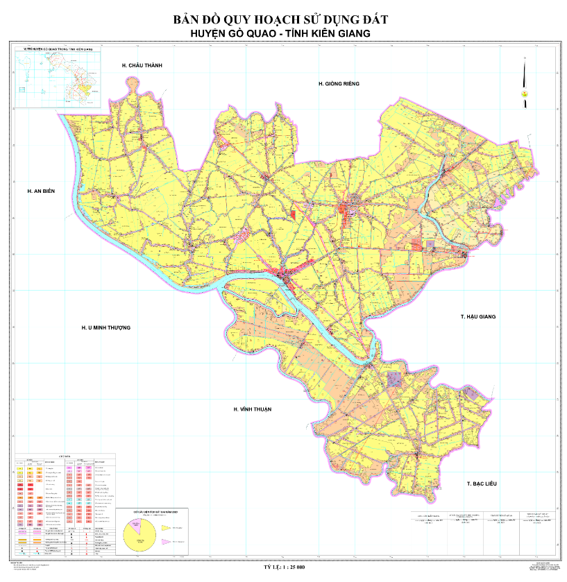 Bản đồ quy hoạch sử dụng đất huyện Gò Quao