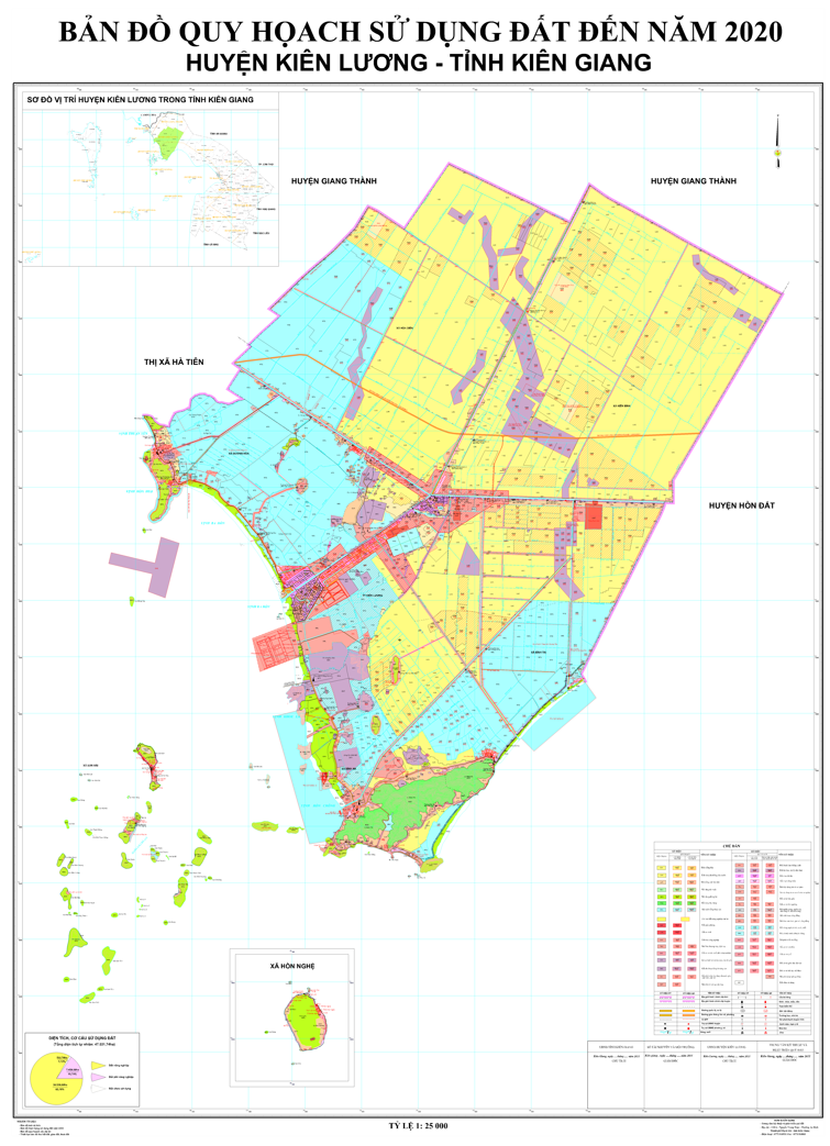 Bản đồ quy hoạch sử dụng đất huyện Kiên Lương