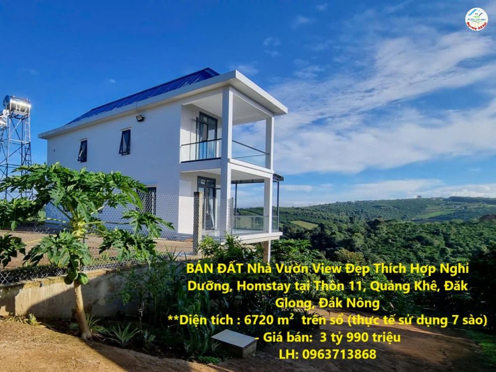 Nhà đất bán Đắk GLong, Đắk Nông | 6720m2 - 3.99 Tỷ/Tổng diện tích