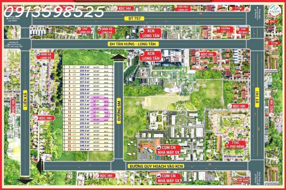 Bán Đất Trung Tâm Huyện, 250m2, sổ sẵn 100m2 thổ cư, 280tr ngân hàng cho vay 1 nửa