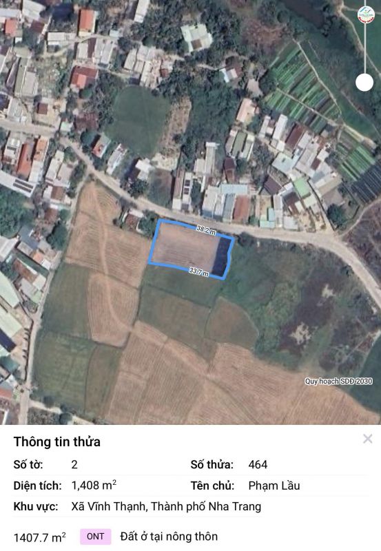 Bán đất Vĩnh Thạnh Nha Trang mặt tiền đường Phú Bình rộng 10m