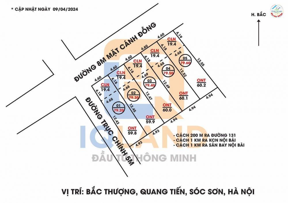 Bìa làng 8m tại Bắc Thượng-Quang tiến-SS giá chỉ 2x bao sang tên ngay 79m.