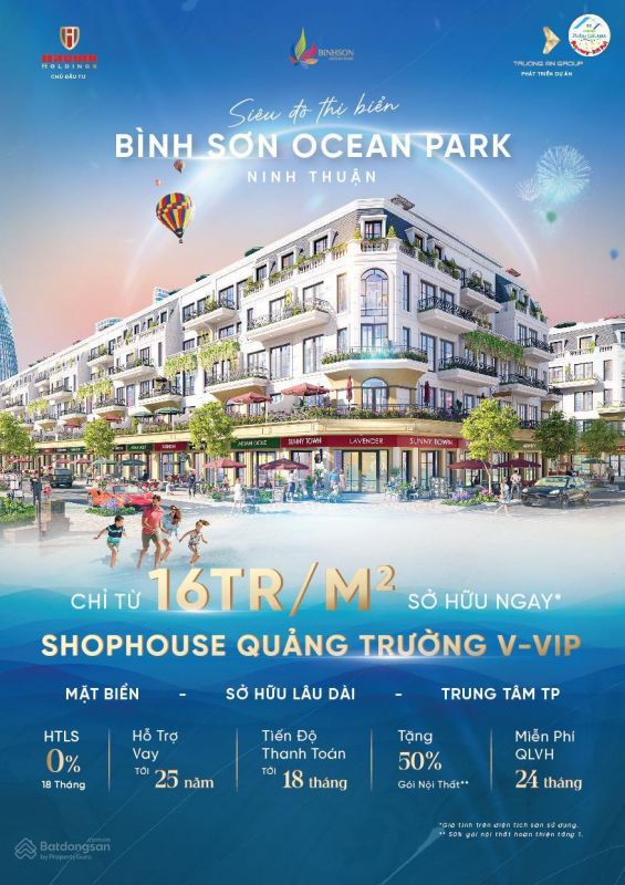 Cần bán Biệt thự dự án Dự án khu đô thị mới Bình Sơn Ocean Park, Diện tích 362m², Giá 16 Triệu/m²