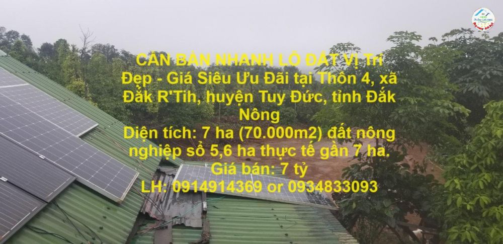 CẦN BÁN NHANH LÔ ĐẤT Vị Trí Đẹp - Giá Siêu Ưu Đãi tại Tuy Đức, Đắk Nông