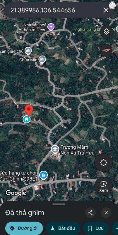 Chính chủ bán gấp mảnh vườn đẹp 2.855m (360m thổ cư) Phường TRÙ HỰU, cách trung tâm Chũ 2