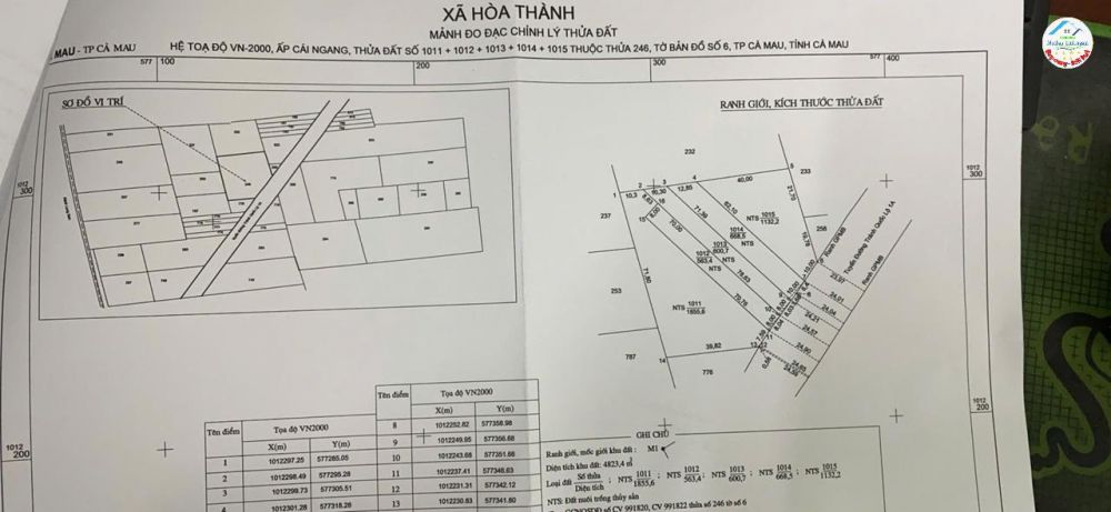 Chính Chủ Bán Nhanh Lô Đất Đẹp - Giá Tốt Tại Cái Ngang - Hoà Thành - TP Cà Mau - Cà Mau