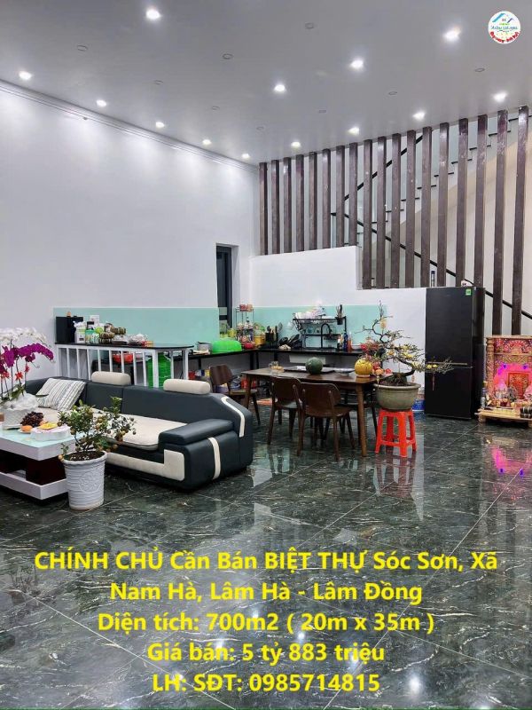 CHÍNH CHỦ Cần Bán BIỆT THỰ Sóc Sơn, Xã Nam Hà, Lâm Hà - Lâm Đồng