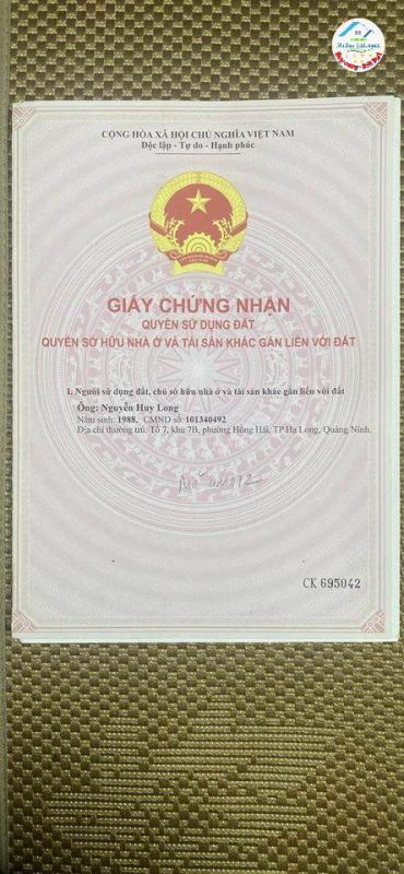 Chính chủ cần bán Căn Nhà 4 Tầng Tại Mặt Đường Nguyễn Văn Cừ - Cột 5 - Hồng Hải - Hạ Long.