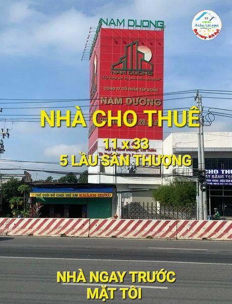 Cho thuê Nhà 308m2 6 tầng 100tr/t QL13 Thuận An Bình Dương