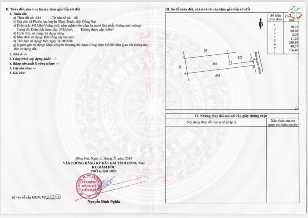 ĐẤT CHÍNH CHỦ - Vị Trí Đẹp tại đường Huỳnh Thúc Kháng, xã Phước An, Nhơn Trạch, Đồng Nai