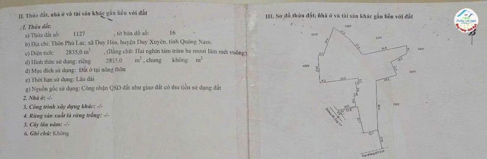 Đất Chính Chủ, Full Thổ Cư Tại Mặt Tiền Quốc Lộ 14H, Duy Xuyên, Quảng Nam, Giá Chỉ 4.8 tỷ