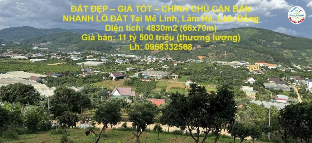 ĐẤT ĐẸP – GIÁ TỐT – CHÍNH CHỦ CẦN BÁN NHANH LÔ ĐẤT Tại Mê Linh, Lâm Hà, Lâm Đồng