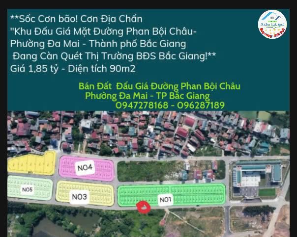 Hàng Nóng Bỏng Tay Đất Đấu Giá Mặt Đường Phan Bội Châu - Phường Đa Mai - Tp Bắc Giang