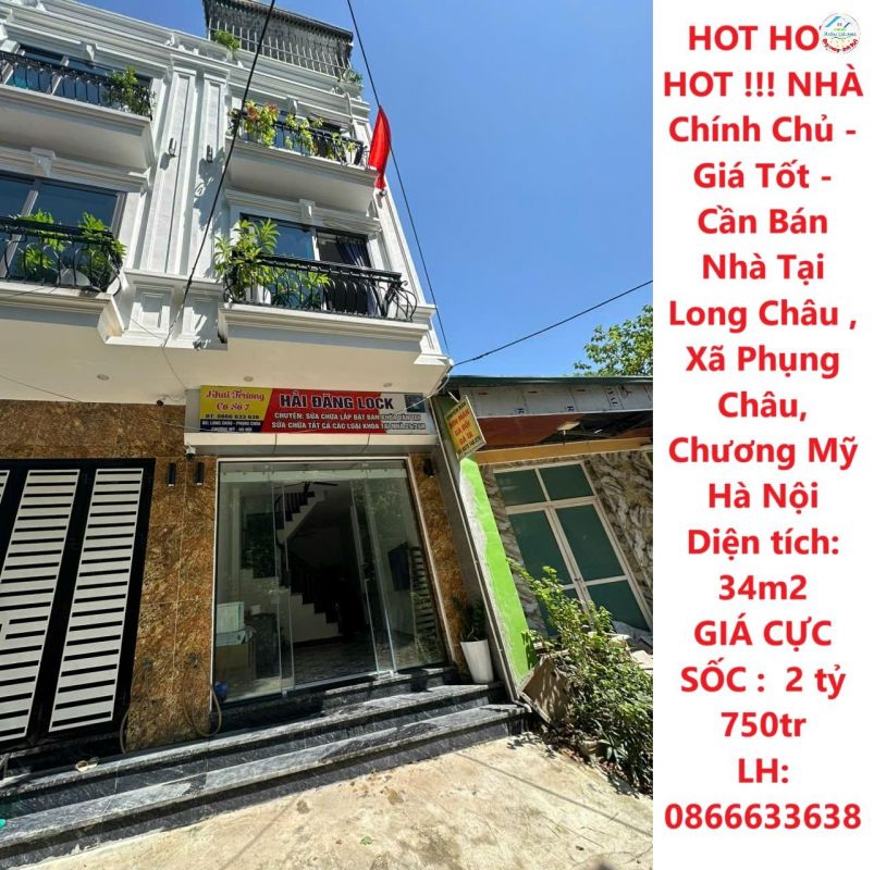 Nhà đất bán Chương Mỹ, Hà Nội | 34m2 - 2.75 Tỷ/Tổng diện tích