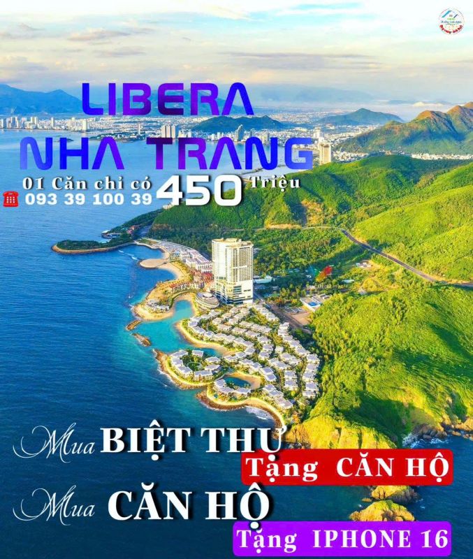 Mua Biệt thự tặng Căn hộ, Mua căn hộ tặng IP16, Libera Nha Trang: chỉ 450 TR.LH: 0933910039