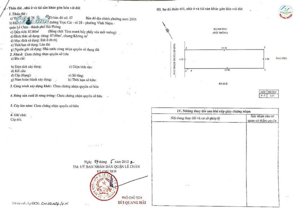 Nhà Trực Cát - Lê Chân, 88m 4 tầng, mới tinh, ngõ ô.tô, sân cổng riêng GIÁ 5.9 tỉ