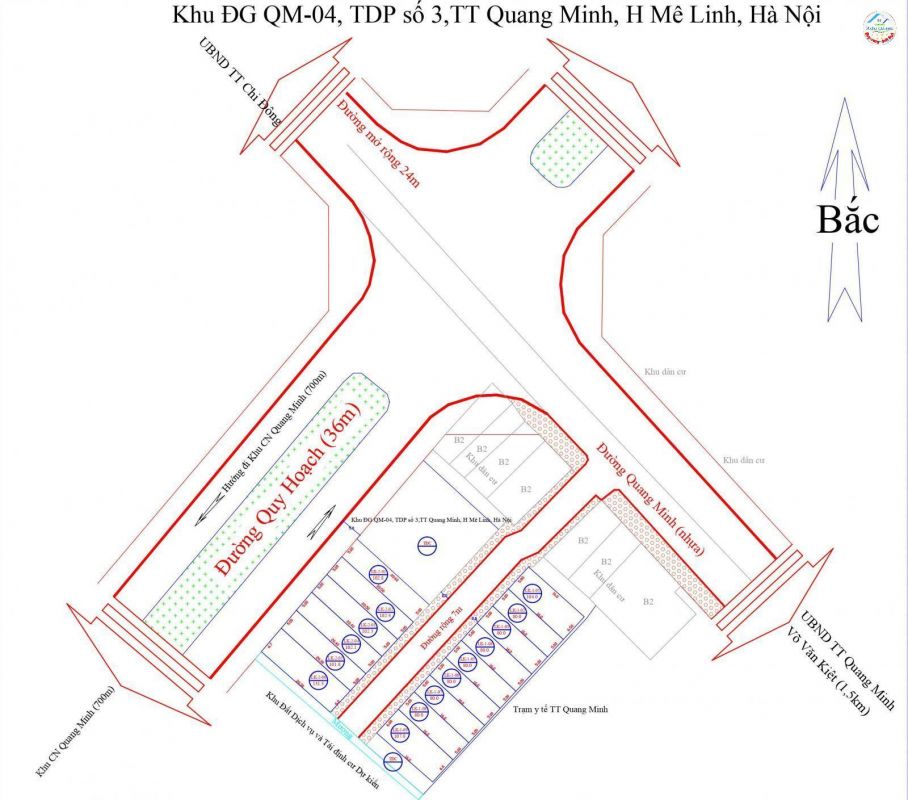 NHANH TAY SỞ HỮU LÔ ĐẤT ĐẤU GIÁ LK1-07 DT 80M2 TẠI TỔ 3 TT QUANG MINH - MÊ LINH -  HN.