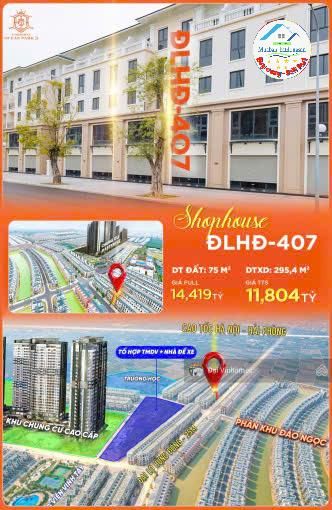 Shophouse đại lộ Hừng Đông Vinhome Ocean Park3, giá chỉ 11.8 tỷ