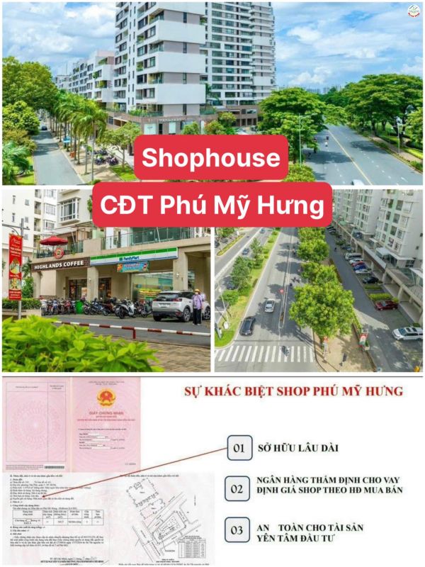 Shophouse đường Tôn Dật Tiên Phú Mỹ Hưng giá gốc chủ đầu tư. Thanh toán dài hạn đến T12/2025.